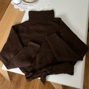 Aritzia turtleneck deep brown sweater